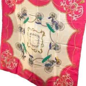 AUTHENTIC RARE Celine Pink 100% Silk Scarf 🥰